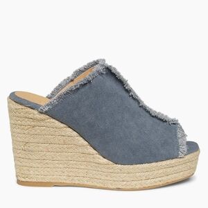 NEW Stylish Denim Wedge Sandals